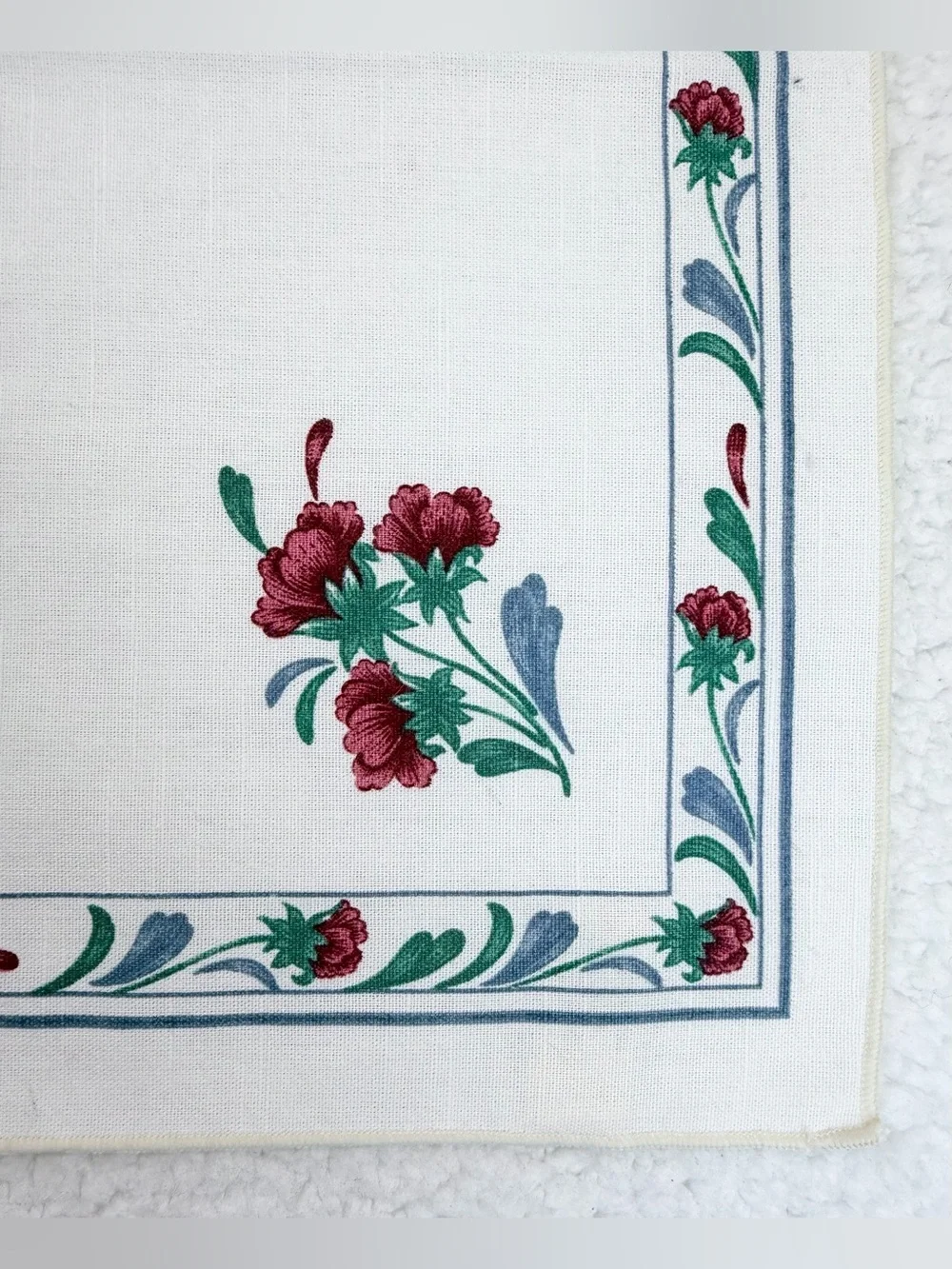 (VTG) LENOX LINENS BY SUNWEAVE • 1989 Floral Cloth Napkins, Set of 2